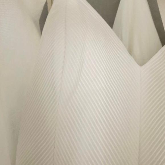 NWT BHLDN Jenny Yoo Piper Fit Flare Ribbed Wedding Dress with Train L375 - Picture 12 of 13